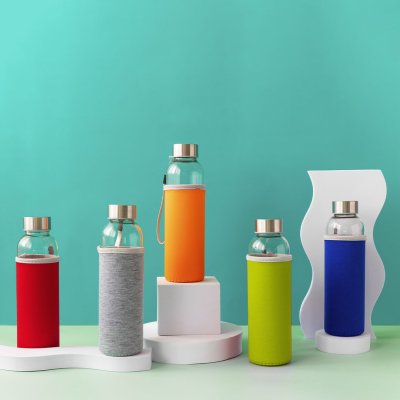 PRIMAVERA, boca za vodu sa neopren navlakom, 500 ml, rojal plava