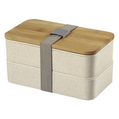 MISO, posuda za hranu sa priborom, 2 x 500 ml, siva