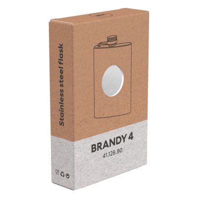 BRANDY 4, pljoska, 115 ml, srebrna