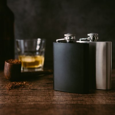 BRANDY 4, pljoska, 115 ml, srebrna