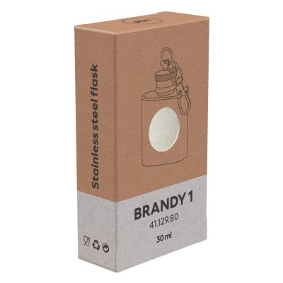 BRANDY 1, pljoska, 30 ml, srebrna