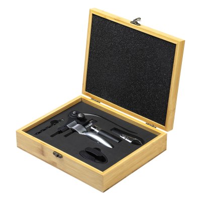 BAROLO, vinski set u drvenoj kutiji, 5/1, bež