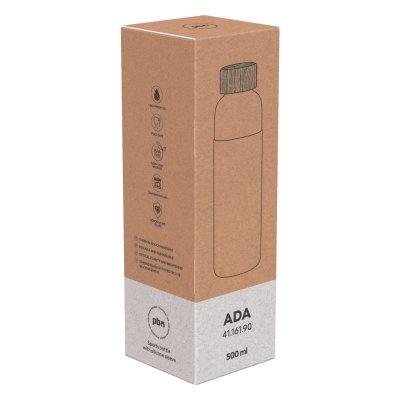 ADA, boca za vodu sa silikonskom navlakom, 500 ml, bela