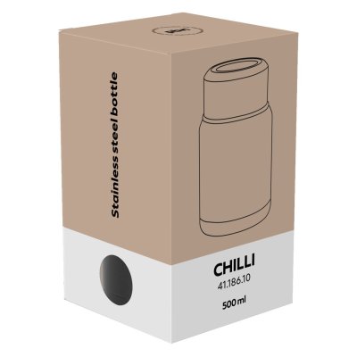 CHILLI, posuda za hranu sa priborom, 500 ml, crna