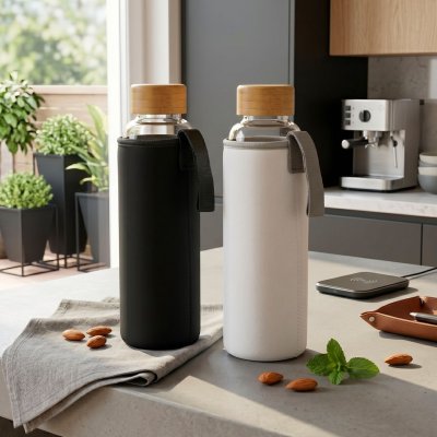 ICE, boca za vodu sa neopren navlakom, 600 ml, pepeljasta