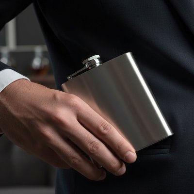 DECANT 8, set pljoska sa čašicama, 4/1, srebrni