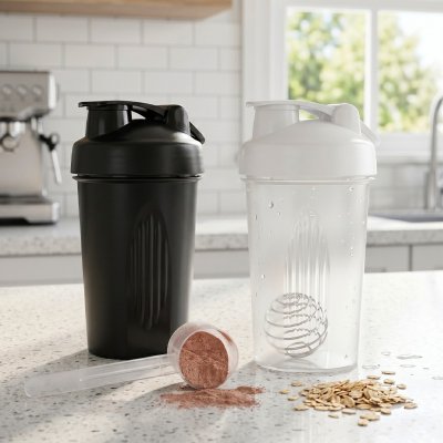BOOSTER, boca za vodu šejker, 500 ml, bela