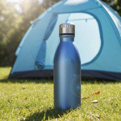 NECTAR, boca za vodu, 650 ml, metalik plava