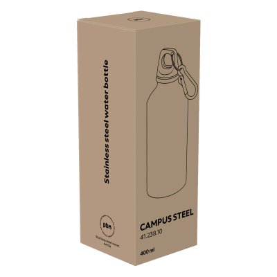 CAMPUS STEEL, boca za vodu, 400 ml, crna
