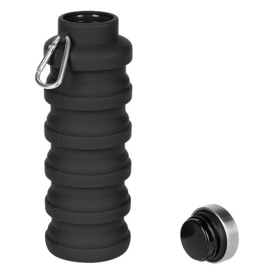 MONTANA, sklopiva boca za vodu, 500 ml, crna