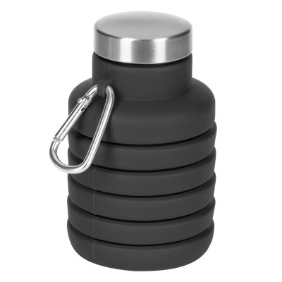 MONTANA, sklopiva boca za vodu, 500 ml, crna