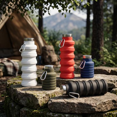 MONTANA, sklopiva boca za vodu, 500 ml, bela