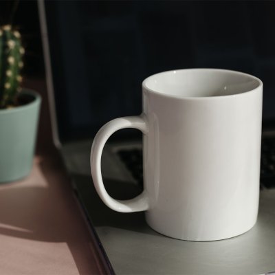 TEO, šolja od fine keramike, 325 ml, bela