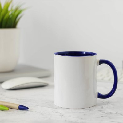 MIA, keramička šolja za sublimaciju, 325 ml, plava