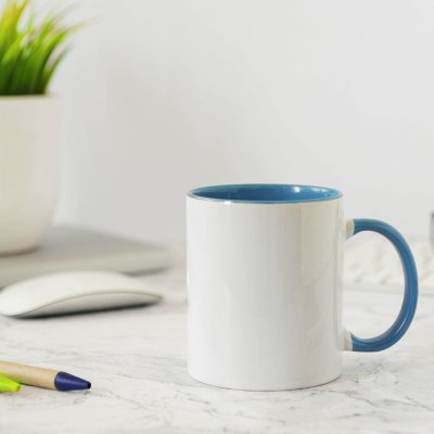 MIA, keramička šolja za sublimaciju, 325 ml, svetlo plava