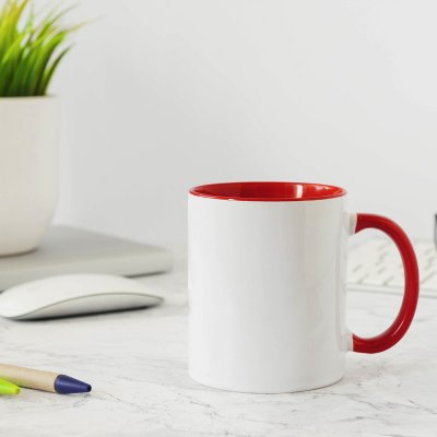 MIA, keramička šolja za sublimaciju, 325 ml, crvena