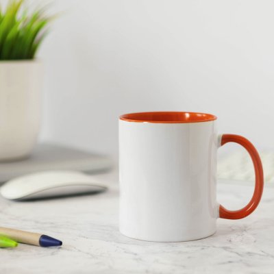 MIA, keramička šolja za sublimaciju, 325 ml, narandžasta