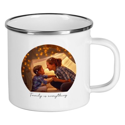 NORA SUBLI, emajlirana metalna šolja za sublimaciju, 350 ml, bela