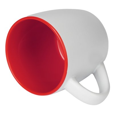 BERRY WHITE, keramička šolja, 300 ml, crvena
