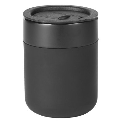 JONA, keramička šolja sa silikonskom navlakom, 340 ml, crna