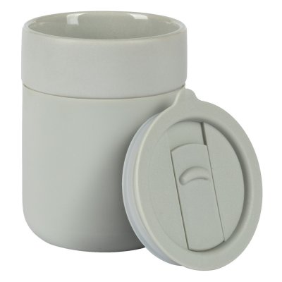JONA, keramička šolja sa silikonskom navlakom, 340 ml, siva