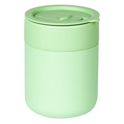 JONA, keramička šolja sa silikonskom navlakom, 340 ml, pastelno zelena