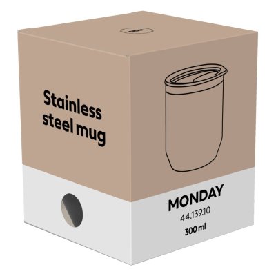 MONDAY, termos šolja, 300 ml, crna