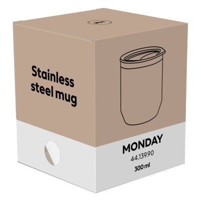 MONDAY, termos šolja, 300 ml, bela