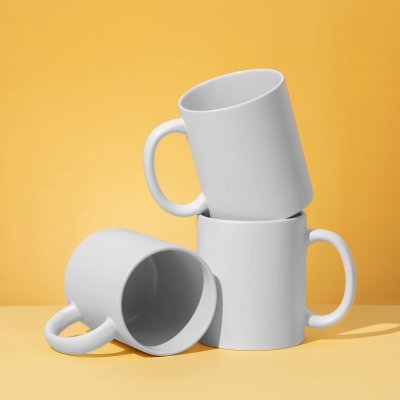 LASSI MATT, keramička šolja za sublimaciju, 325 ml, bela