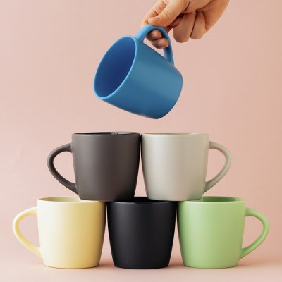 LUNA, keramička šolja, 300 ml, tirkizno plava