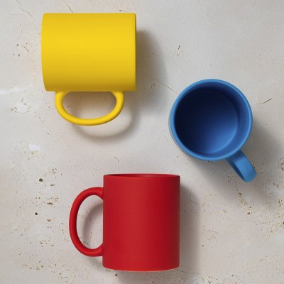 ORCA, keramička šolja za sublimaciju, 325 ml, tirkizno plava