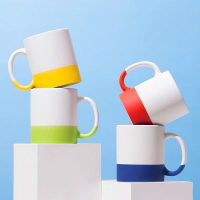 BIANCA, keramička šolja za sublimaciju, 325 ml, svetlo zelena