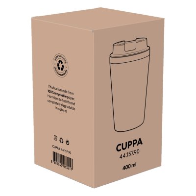CUPPA, čaša za poneti, 400 ml, bela