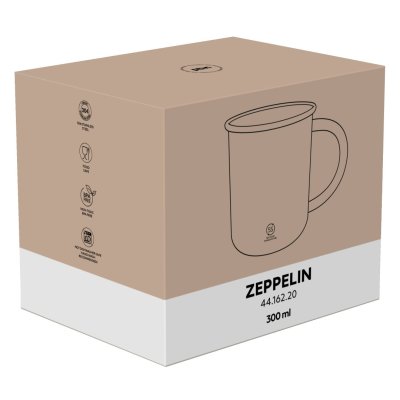 ZEPPELIN, metalna šolja, 400 ml, plava