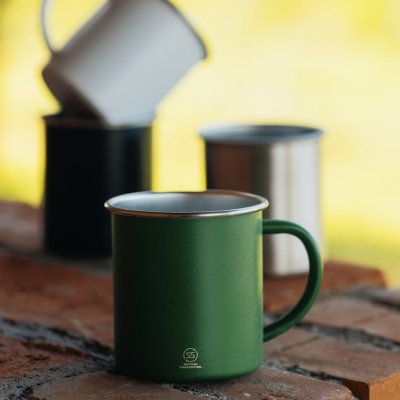 ZEPPELIN, metalna šolja, 400 ml, zelena