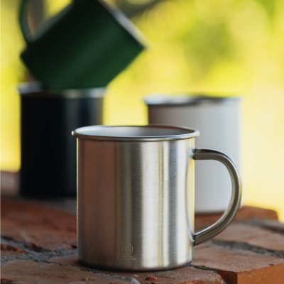 ZEPPELIN, metalna šolja, 400 ml, srebrna