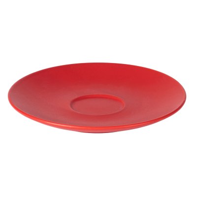 TOTEM, set od dve keramičke šolje za cappuccino sa tacnama, 2 x 200 ml, crveni