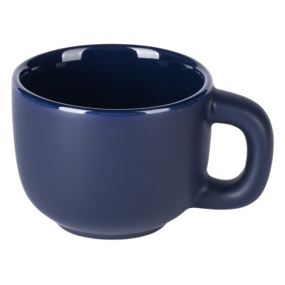 TOTEM MINI, set od dve keramičke šolje za espresso sa tacnama, 2 x 85 ml, plavi