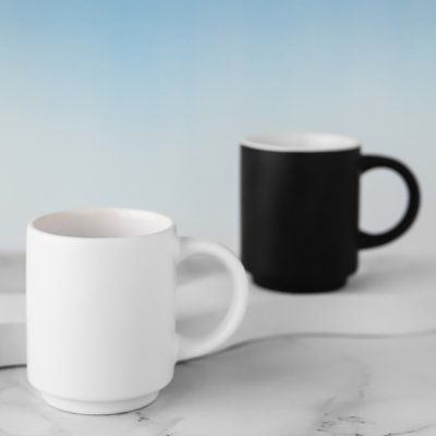 FRESCA, keramička složiva šolja, 180 ml, bela