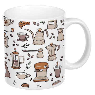 LASSI PRIME, keramička šolja za sublimaciju, a kvalitet, 325 ml, bela