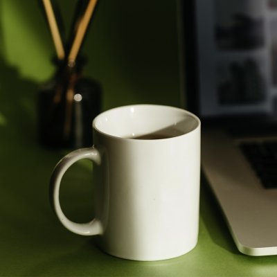 LASSI PRIME, keramička šolja za sublimaciju, a kvalitet, 325 ml, bela