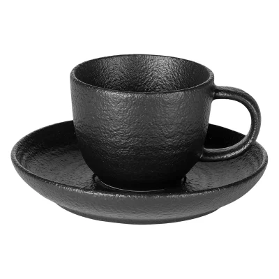 Set od dve keramičke šolje za espresso sa tacnama, 2 x 90 ml TRIBECA MINI
