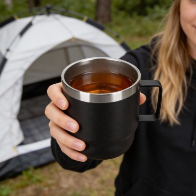 KAVA, termos šolja, 180 ml, crna