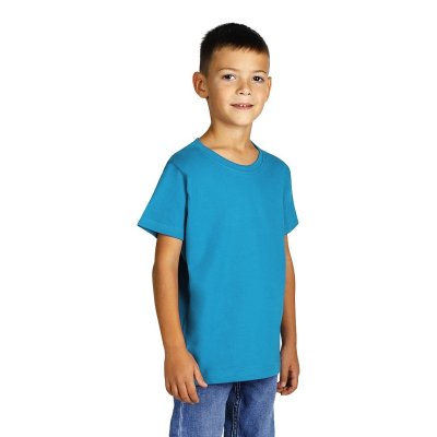 MASTER KID, dečja pamučna majica, 150 g/m2, tirkizno plava