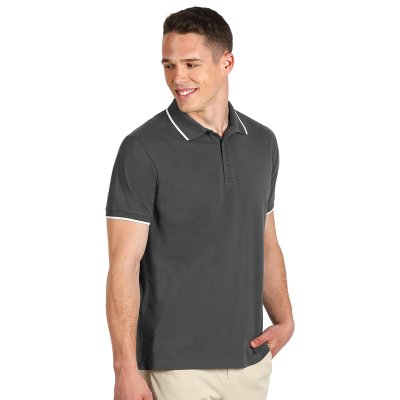 ATLANTIC, polo majica, 190 g/m2, tamno siva