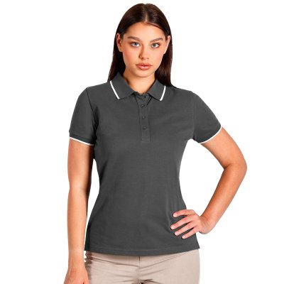 ATLANTIC LADY, ženska polo majica, 190 g/m2, tamno siva