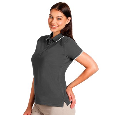 ATLANTIC LADY, ženska polo majica, 190 g/m2, tamno siva