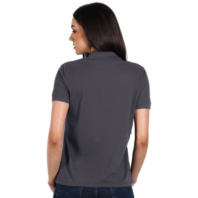 GO GREEN LADY, ženska polo majica, 180 g/m2, tamno siva