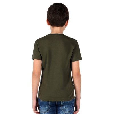 TERRA KID, dečja majica od organskog pamuka, 150g/m2, maslinasta