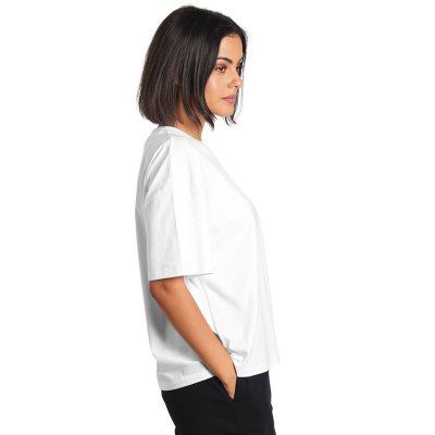 BIG T LADY, široka majica od organskog pamuka, 180 g/m2, bela